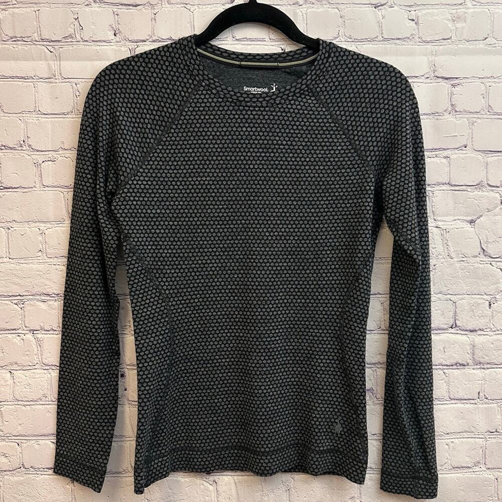 Smartwool Classic Thermal Merino 250 Wool Base Layer Crewneck Black Dot Small
